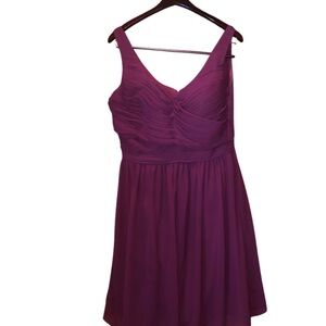 Bill Levkoff Rich Purple/Red figure flattering formal all occasion Dress sz 14